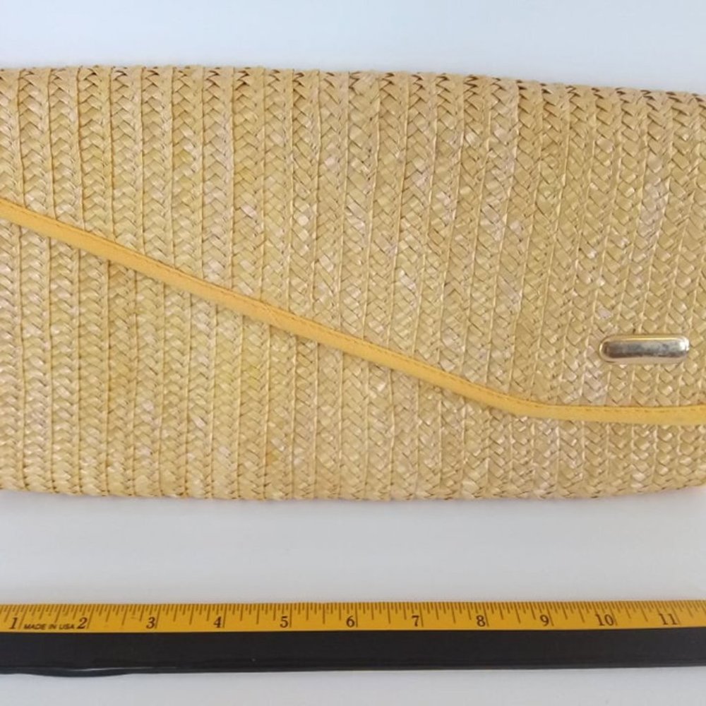 Vintage straw clutch purse